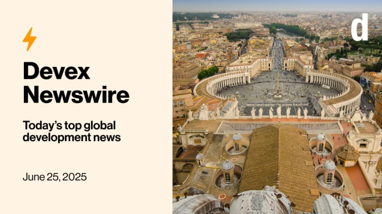 Devex Newswire: Vatican endorses action plan for global debt relief
