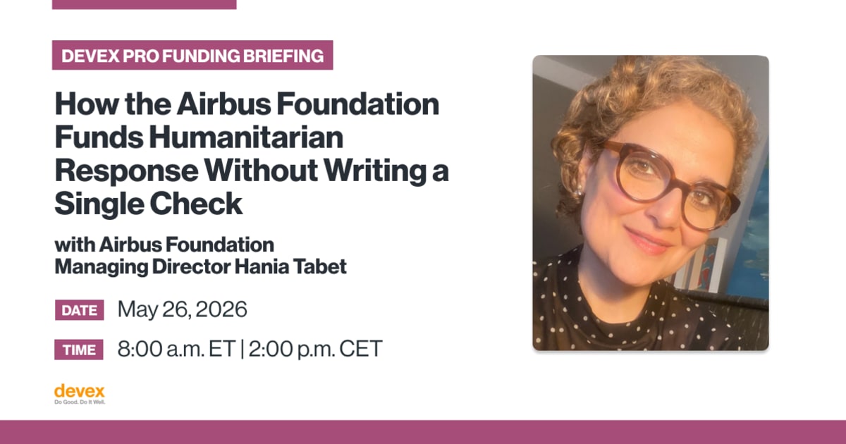 How the Airbus Foundation Funds Humanitarian Response Without Writing a ...