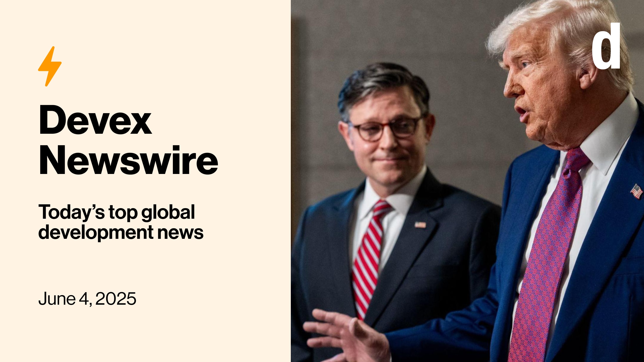 Devex Newswire: Trump wants US Congress' seal of approval for aid cuts