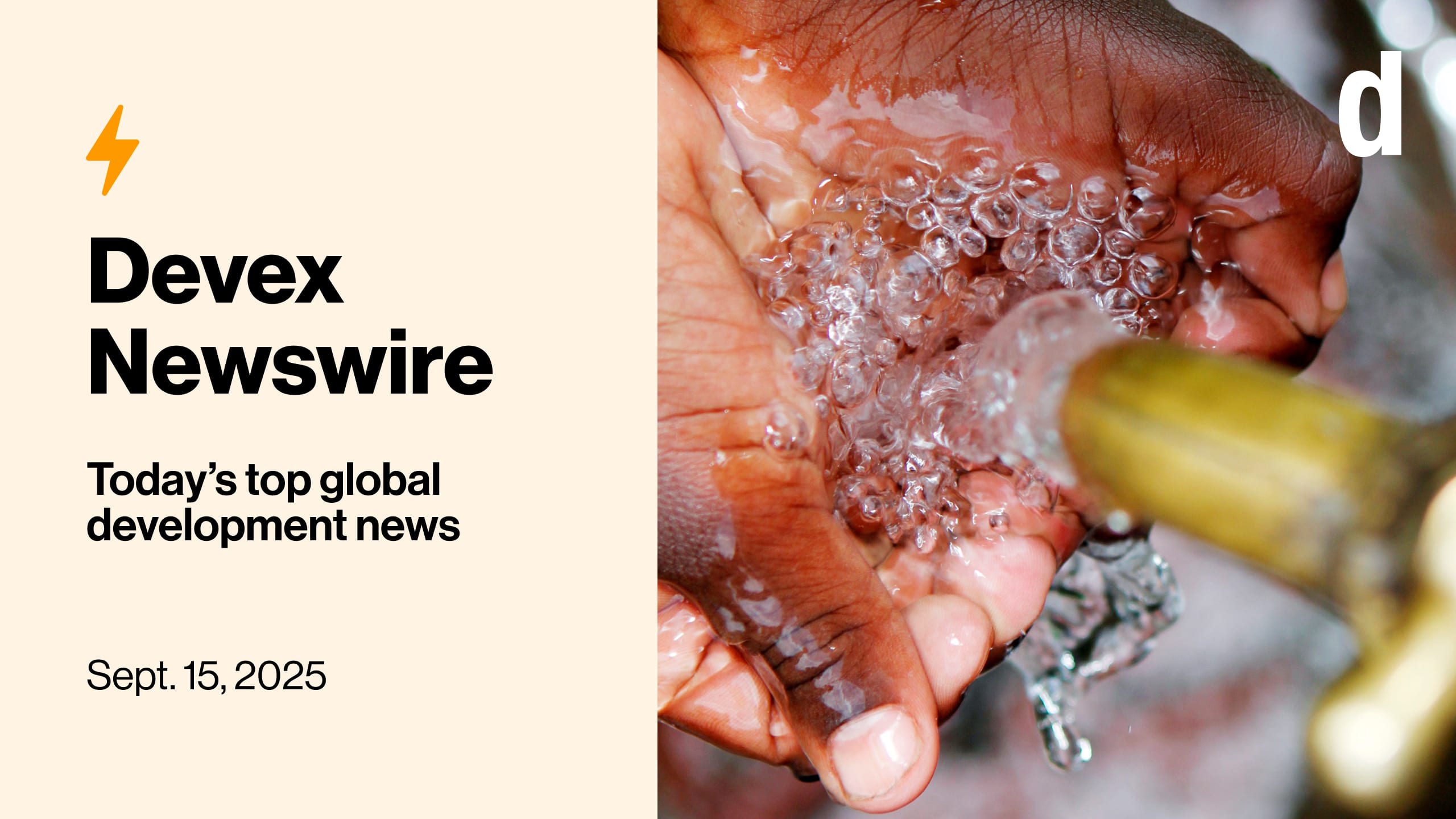 Devex Newswire: Why does development ignore the key to life?