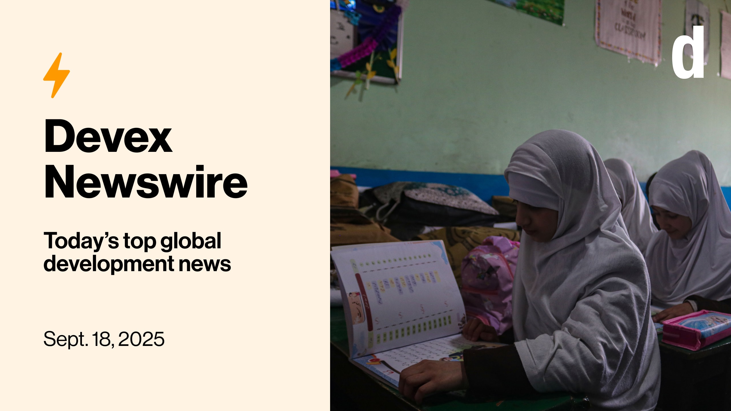 Devex Newswire: A moonshot to save global education financing