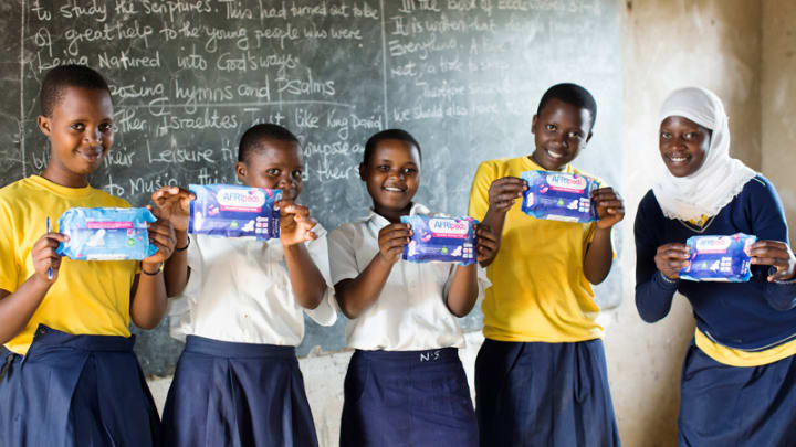 Sanitary pads for teenagers