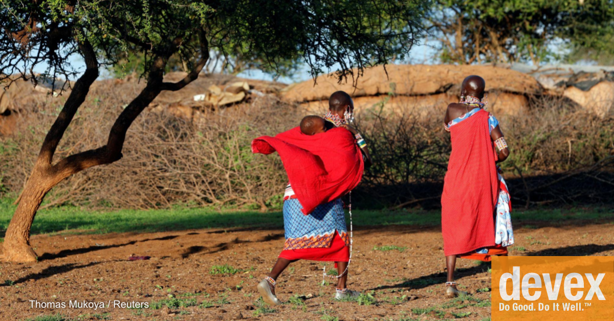 Maasai people of East Africa fighting against cultural