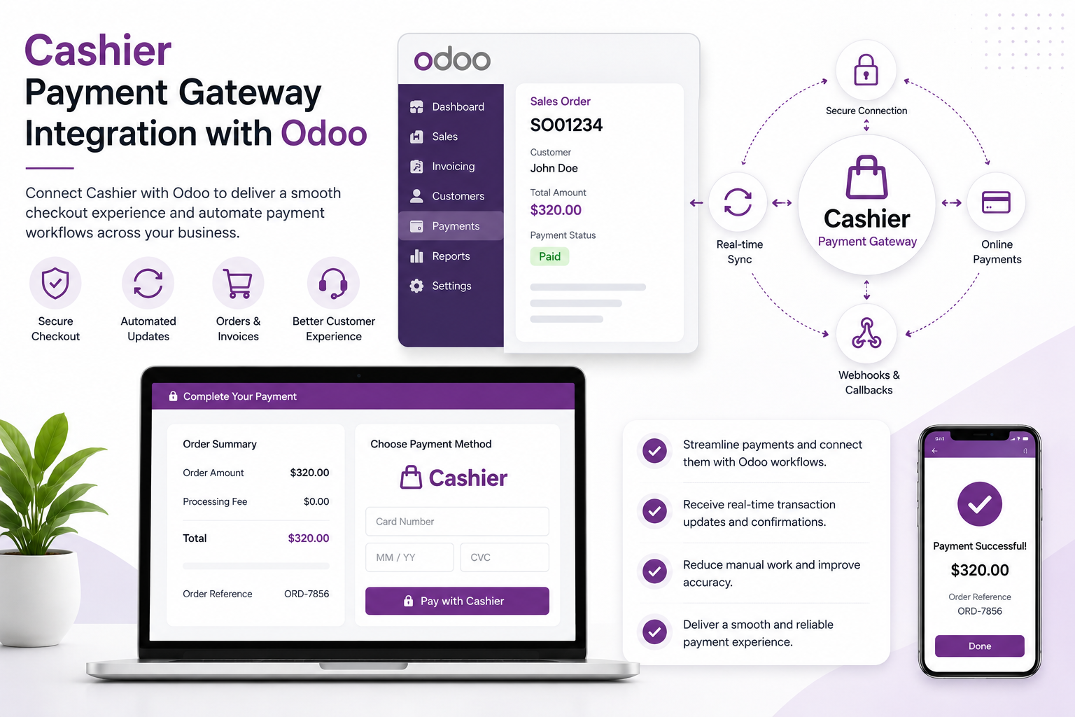Cashier Payment Gateway Integration with Odoo: Build a Smarter and More Connected Checkout