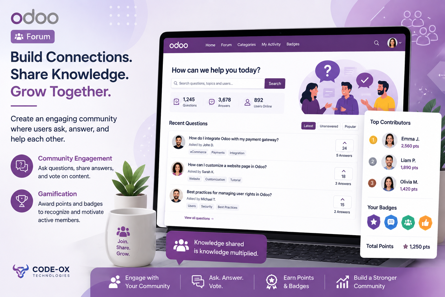 Odoo Forum: Build an Engaged Community and Encourage Knowledge Sharing