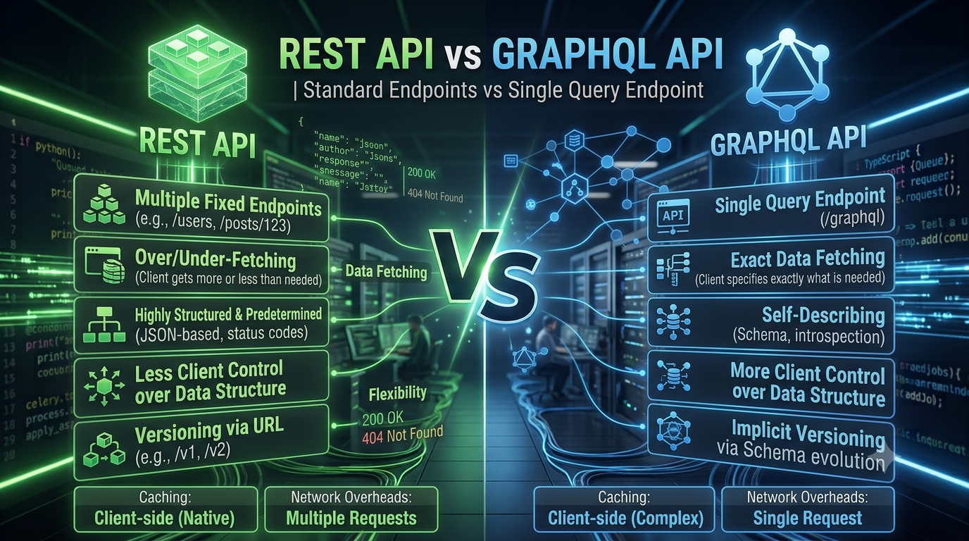 واجهة برمجة تطبيقات REST مقابل GraphQL: أي بنية واجهة برمجة تطبيقات تناسب تطبيقك؟