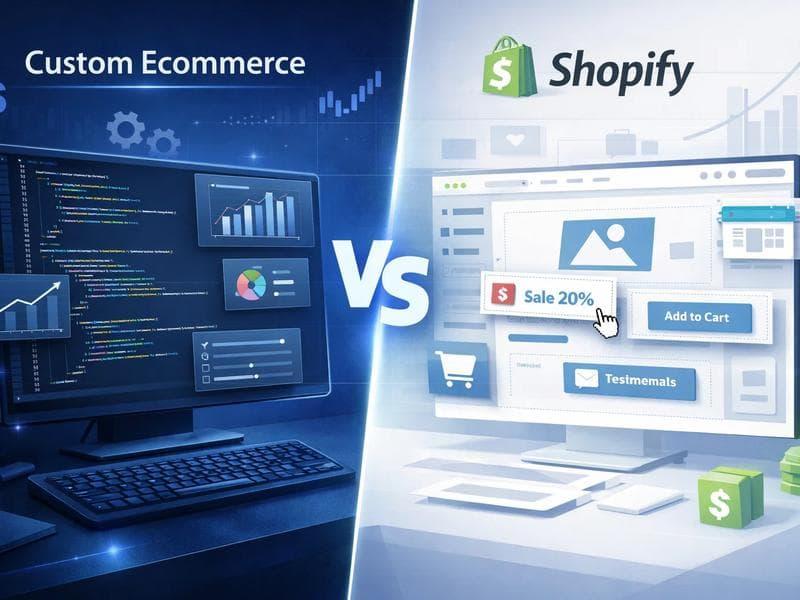 Shopify مقابل تطوير متجر إلكتروني مخصص: أيهما الأنسب لنشاطك التجاري في عام 2026؟