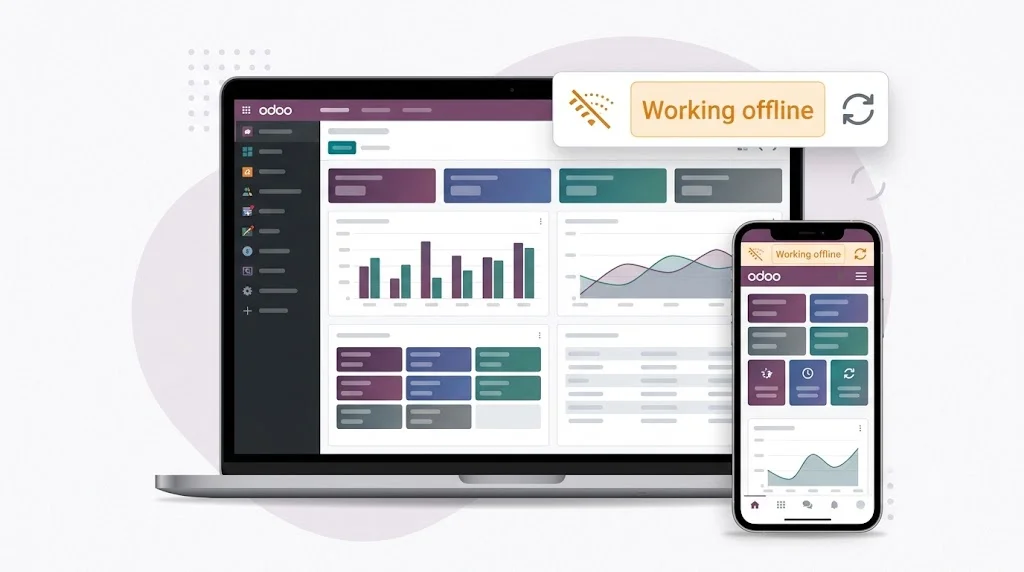 شرح وضع العمل دون اتصال في Odoo: المميزات والفوائد وحالات الاستخدام