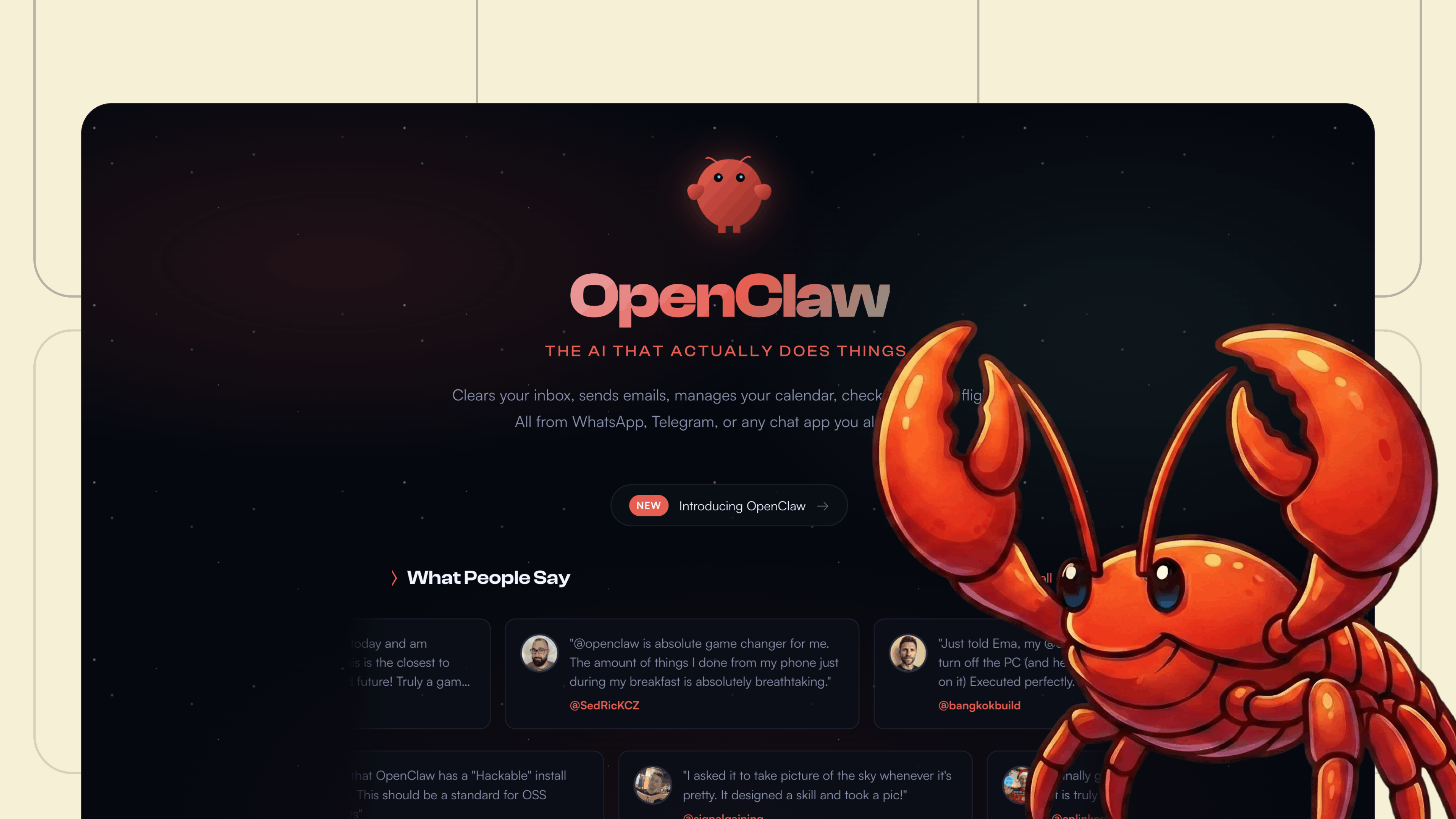 OpenClaw dashboard overview with automation workflow tiles