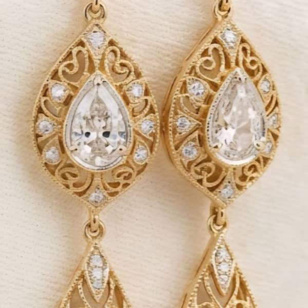 The Gilded Cathedral Drop Earrings