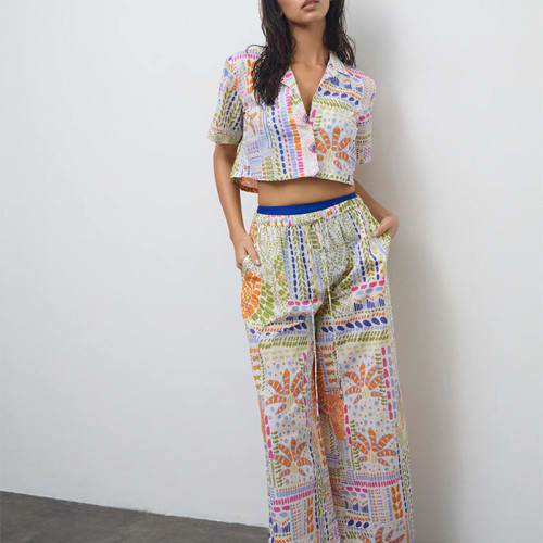 Multicolor Printed Cotton Shirt