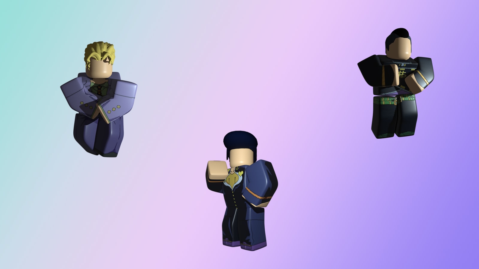 I ritratti dei personaggi della parte 4: Josuke, Okuyasu e Yoshikage Kira
