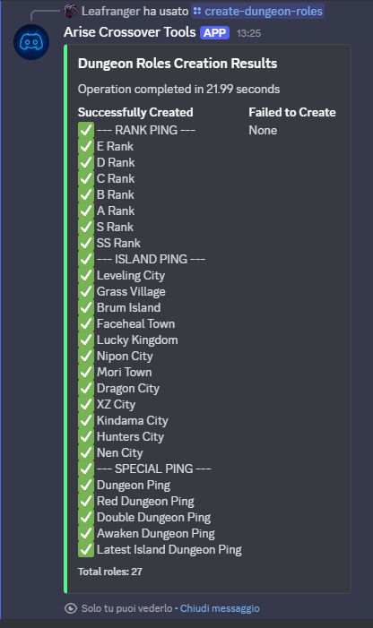 Create Dungeon Roles Preview