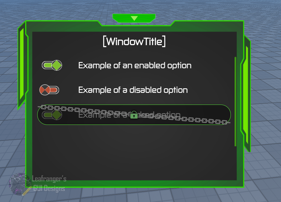 Options Dialogue Box