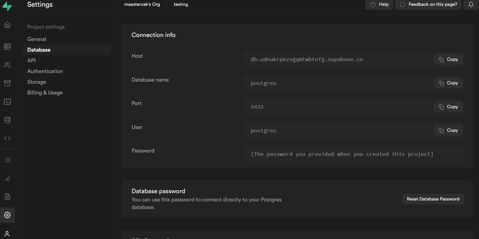 devmaesters hosting postgresql on superbase