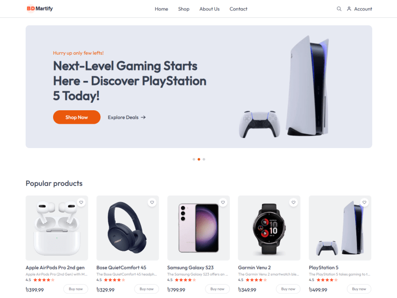 BD Martify – E-Commerce Platform screenshot 1