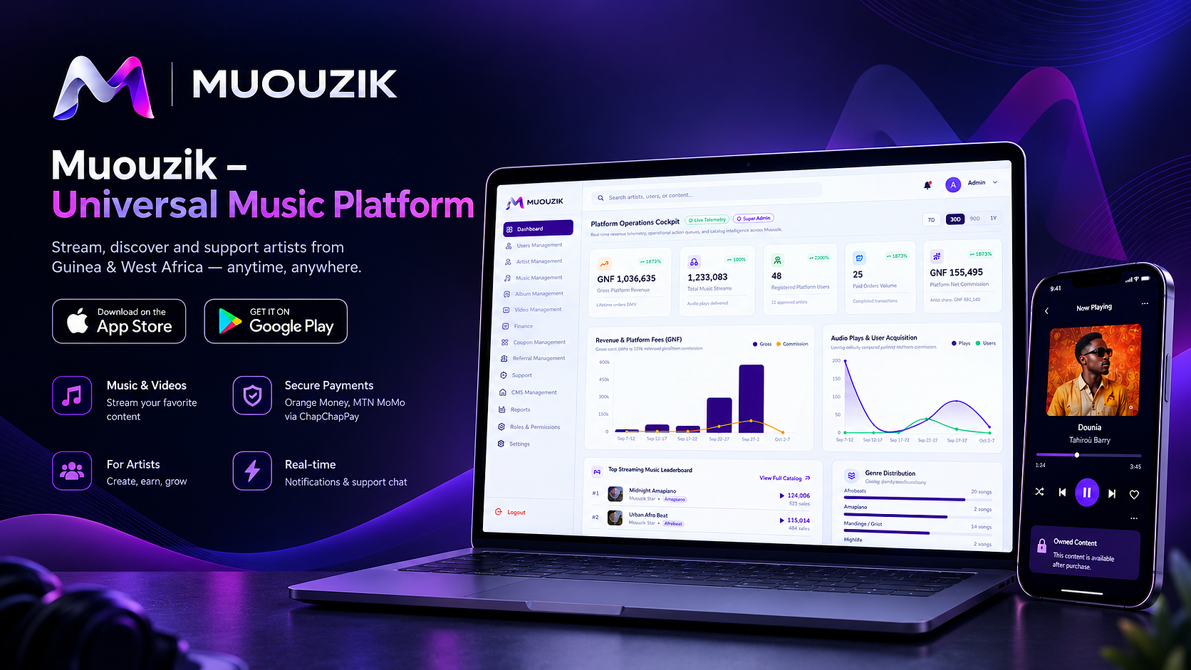 MUOUZIK - Universal Music Platform