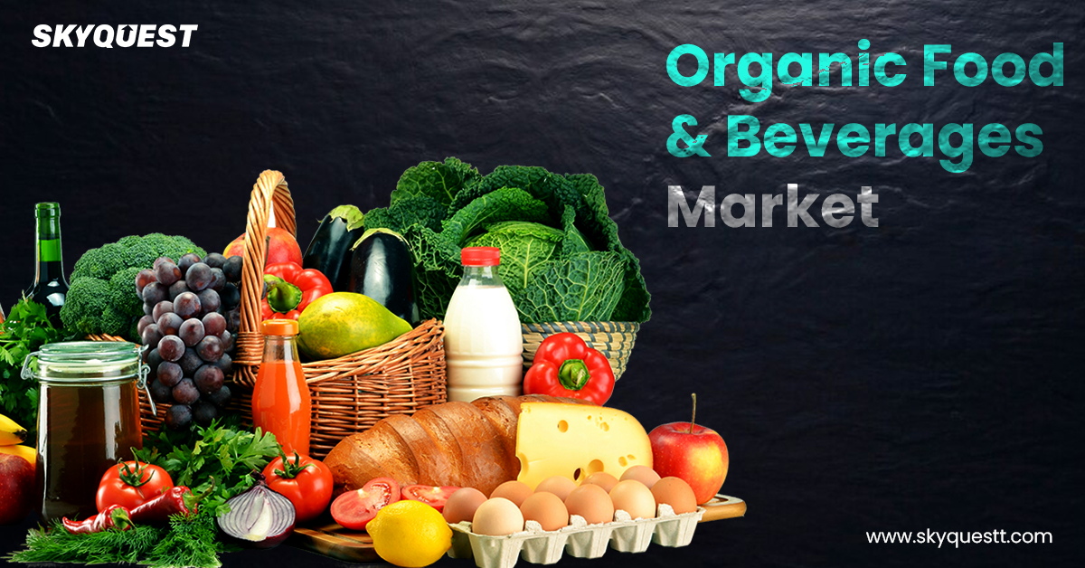 Organic food and beverages market, focusing on trends and consumer demand. SkyQuestt