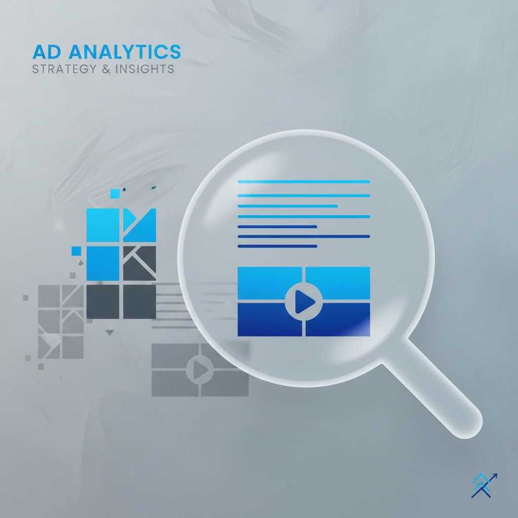 An abstract illustration representing the analysis of competitor Google Ads.