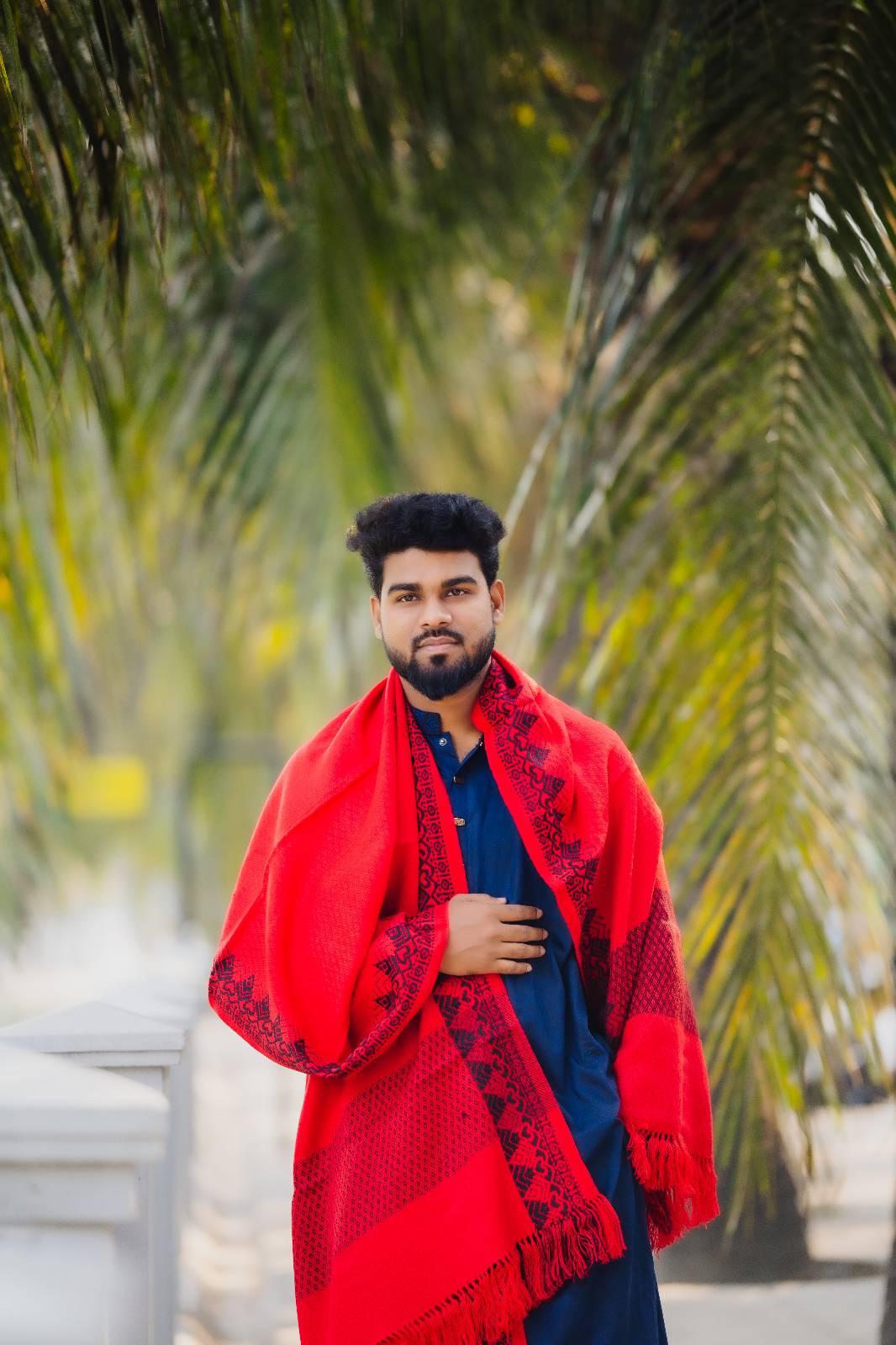 Premium Red Wool Shawl