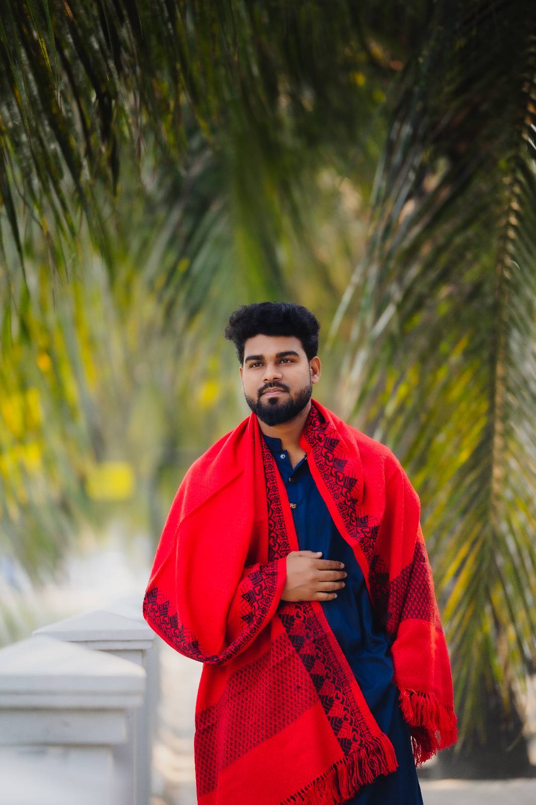 Premium Red Wool Shawl 2