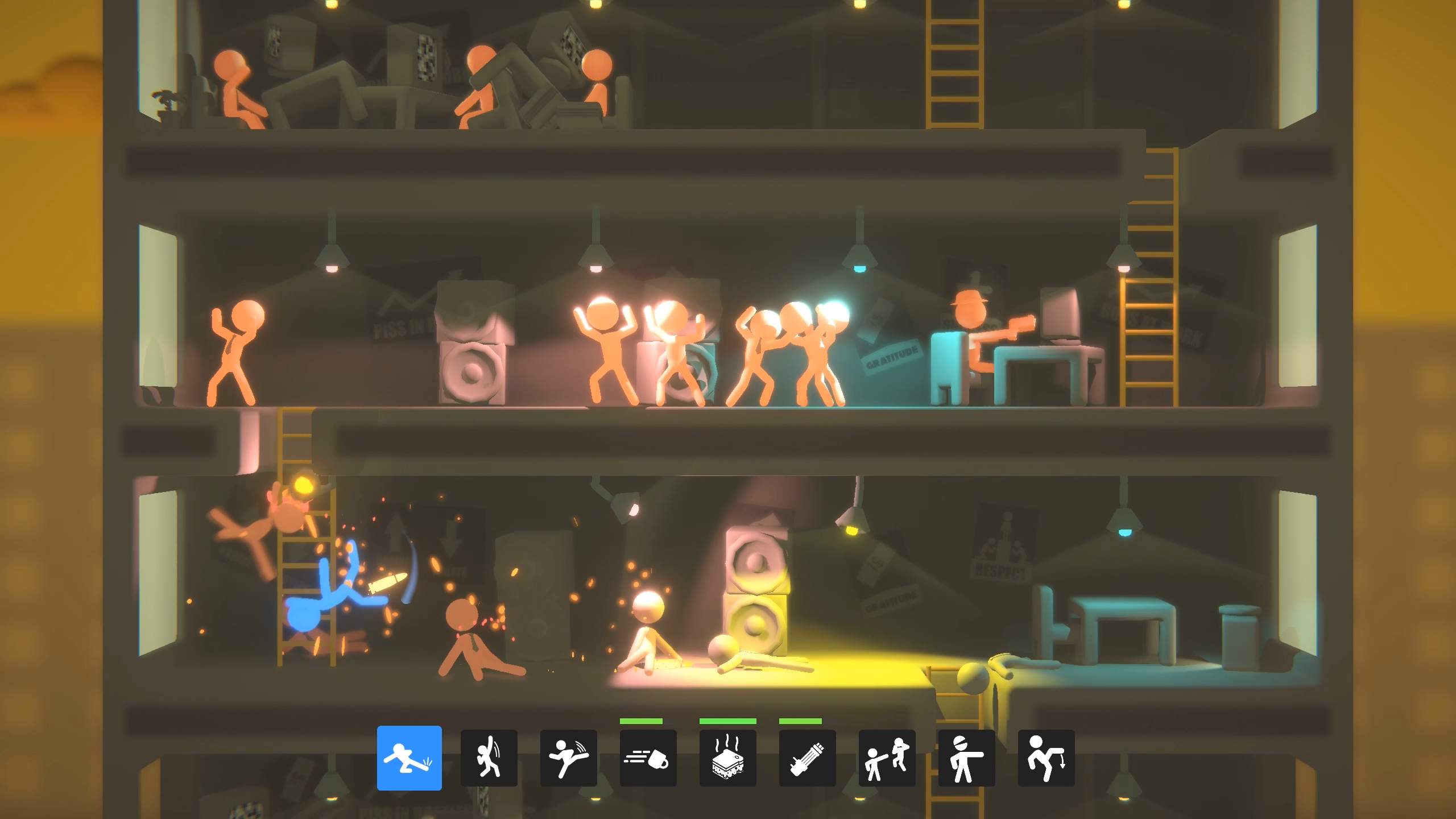 Stick it to the Stickman is an office brawler with weaponised farts