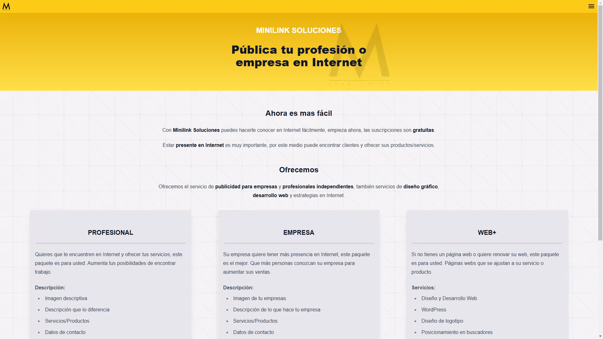Web Minilink Soluciones