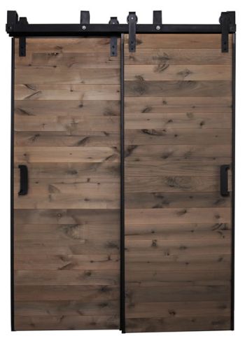 Bypass Sliding Barn Door Hardware Kit Rustica