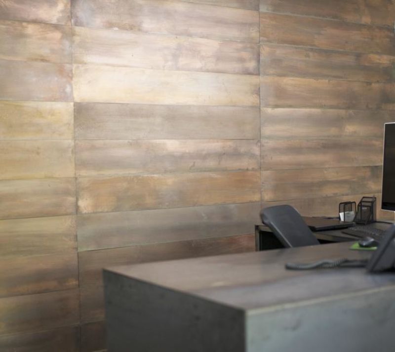 Industrial Metal Wall Panels Copper Patina Artisan Hardware