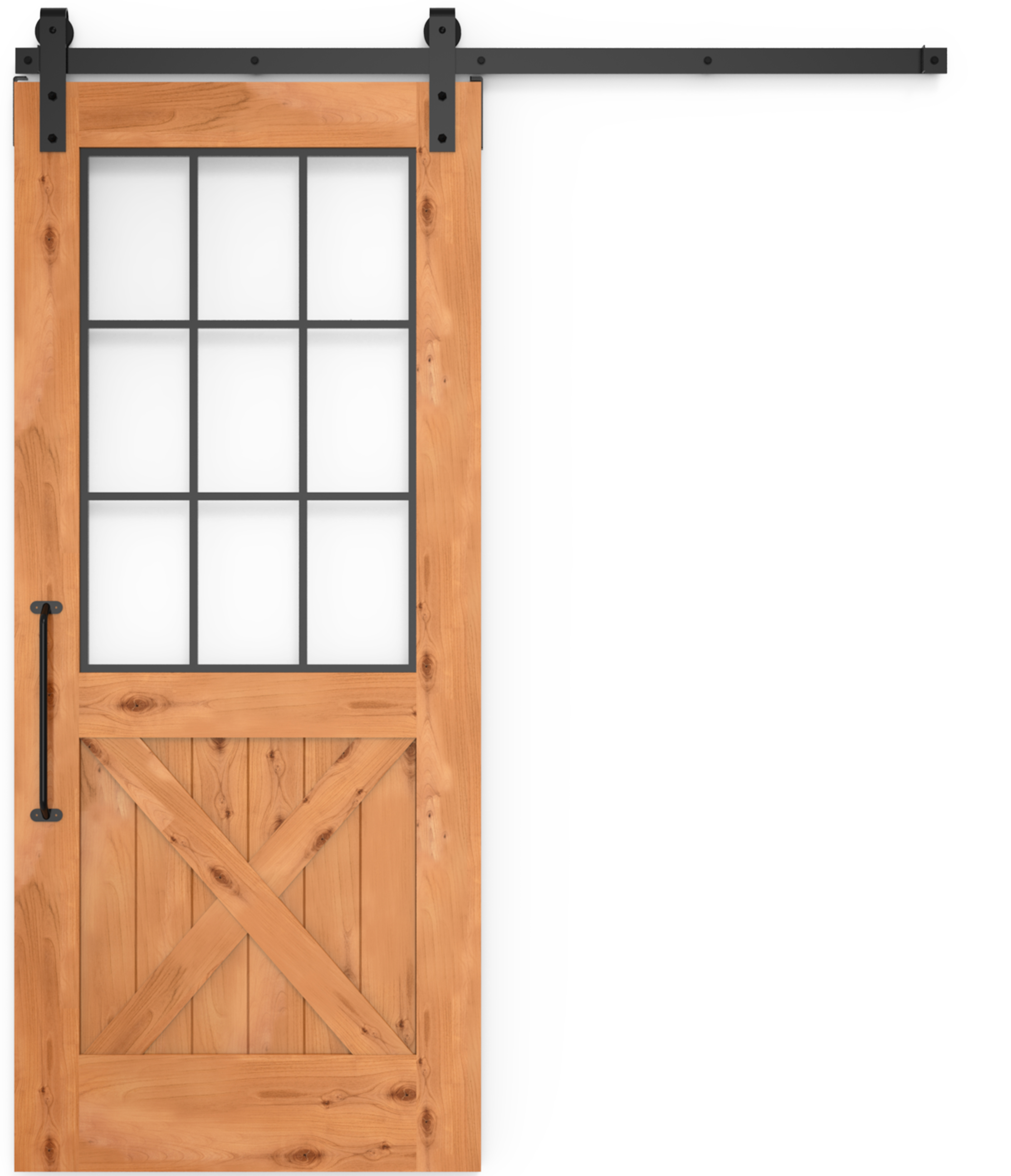 Farmhouse French Half X Barn Door Rustica