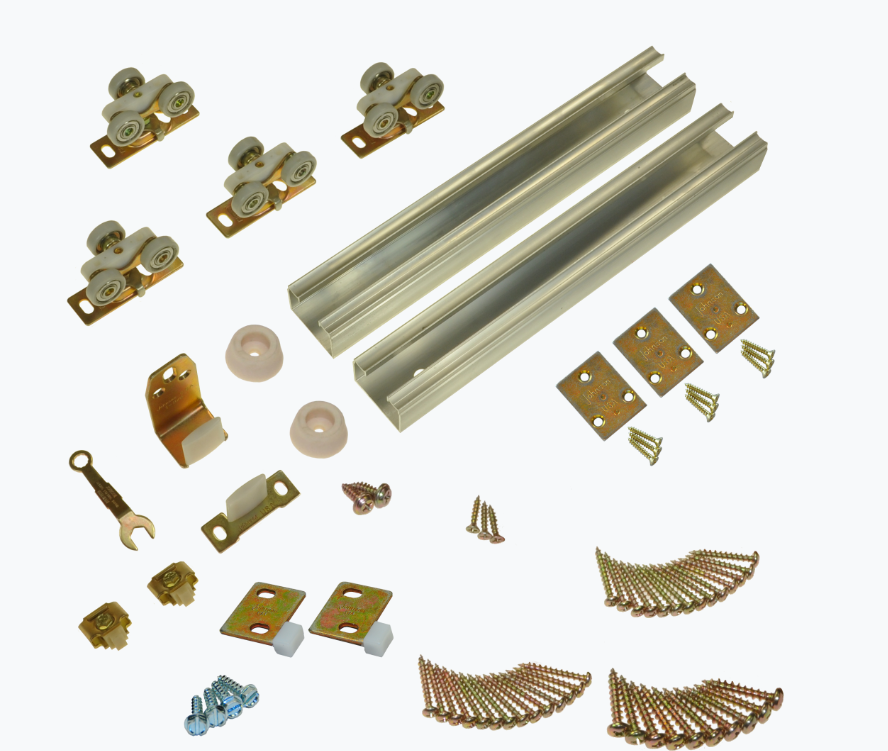 Bypass Pocket Door Hardware Kit Rustica