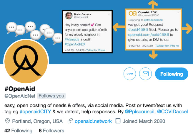OpenAid brief verbal & visual explanation - from Twitter header OpenAid