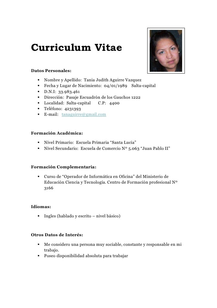 Mi Curriculum Vitae Mi Curriculum Vitae