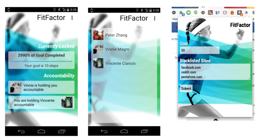 FitFactor Android App and Chrome Extension