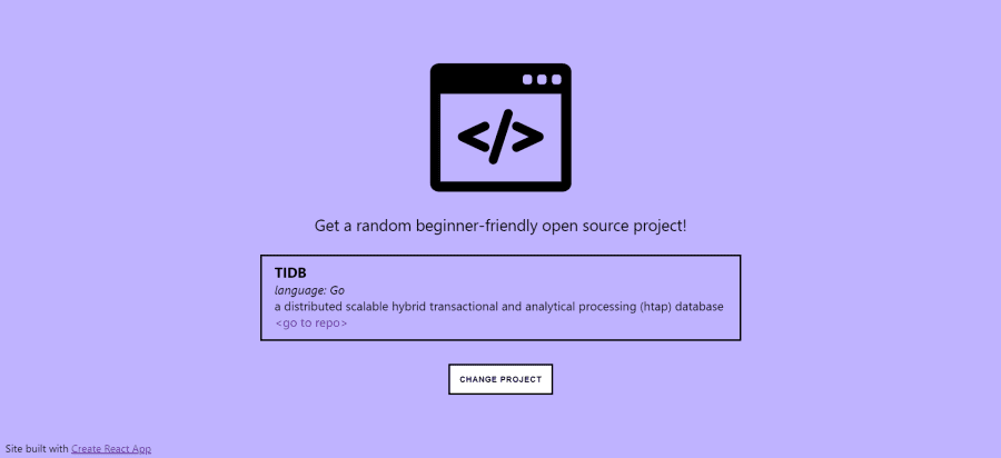 demo of the web app