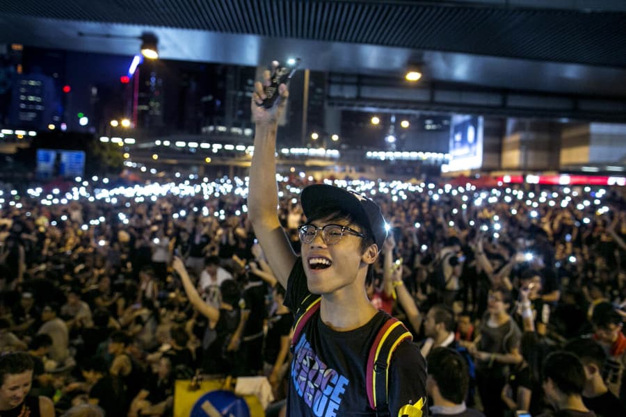 Protesters in Hong Kong