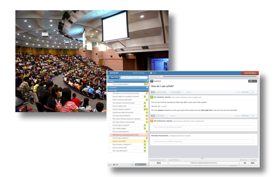Large lectures and lack of software