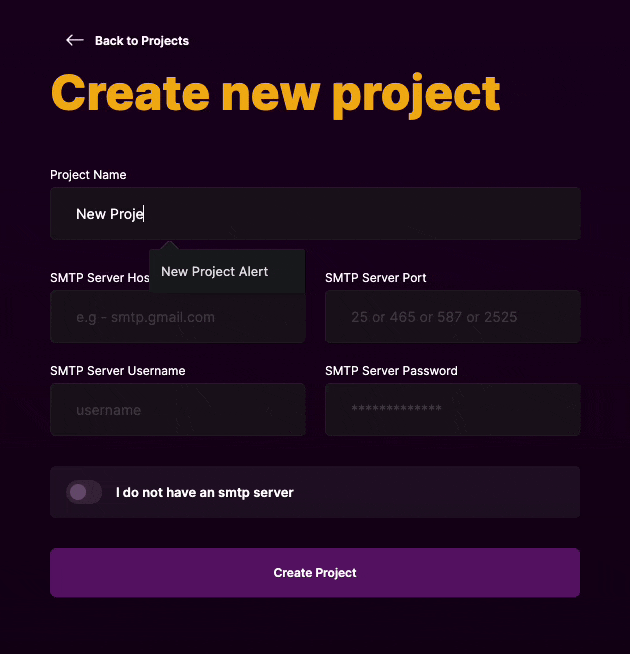 creating a project