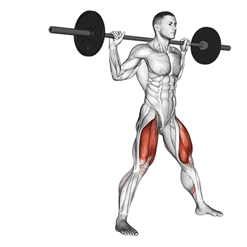 barbell side split squat v. 2 demonstration
