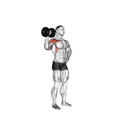 dumbbell one arm shoulder press v. 2 demonstration