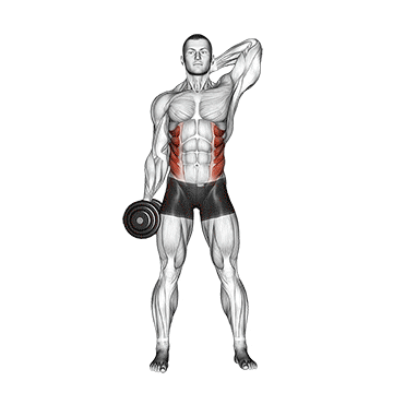 dumbbell side bend demonstration