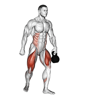 kettlebell lunge pass through