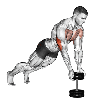push-up close-grip off dumbbell demonstration