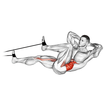 band bicycle crunch
