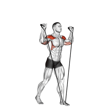 band shoulder press demonstration