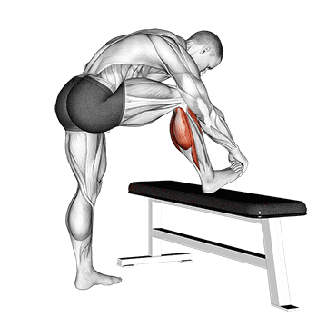 standing calves calf stretch demonstration