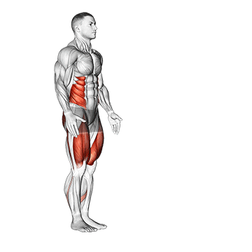 lunge with twist demonstration