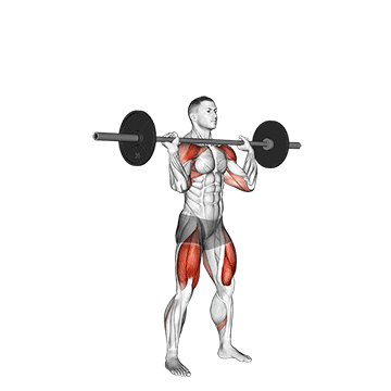 barbell thruster demonstration