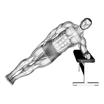 bodyweight incline side plank demonstration