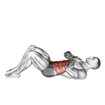 sit-up with arms on chest demonstration